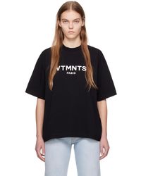 VTMNTS - T-shirt noir à image à logo - Lyst