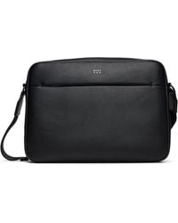 BOSS - Faux-Leather Messenger Bag - Lyst