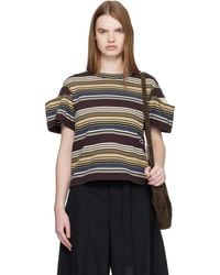 Sacai - Horizontal Stripe T-Shirt - Lyst