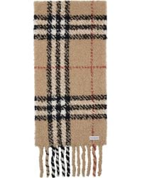 Burberry - Check Alpaca Wool Blend Bouclé Scarf - Lyst