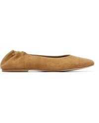 A.P.C. - Suede Ballerina Flats - Lyst
