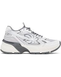Palm Angels - Baskets Pa 4 Gris Et Blanc En Cuir - Lyst