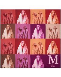Max Mara - Foulard rouge et mauve à motif imprimé - Lyst