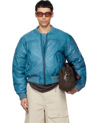 DEADWOOD - Bofinger Padded Leather Bomber Jacket - Lyst