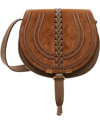 Chloé - Tan Small Marcie Saddle Bag - Lyst