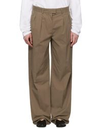 The Row - Taupe Alfidis Trousers - Lyst