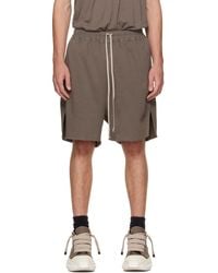 Rick Owens - Taupe Tower Long Boxers Butt Zip Shorts - Lyst