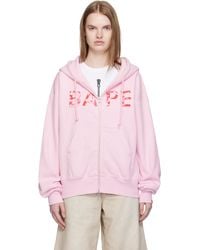 A Bathing Ape - Abc Camo Crystal Logo Wide Zip Hoodie - Lyst