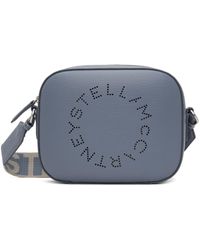 Stella McCartney - Blue Logo Grainy Alter Mat Mini Camera Bag - Lyst