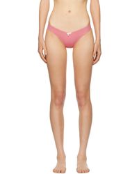 Frankie's Bikinis - Culotte de bikini enzo rouge et blanc - Lyst