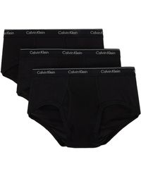 Calvin Klein - Ensemble de trois slips noirs - Lyst