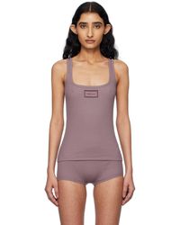 Versace - 90S Vintage Logo Ribbed Tank Top - Lyst