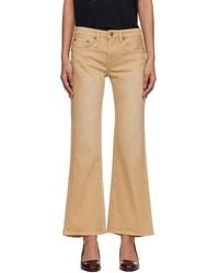 R13 - Khaki Joan Cropped Flare Jeans - Lyst