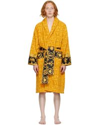 versace dressing gown yellow
