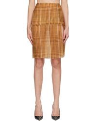Mugler - Sheer Organza Midi Skirt - Lyst