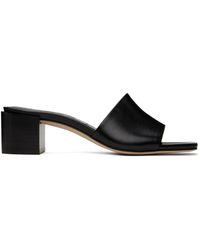 Aeyde - Sandales À Petit Talon Lissy Noires - Lyst