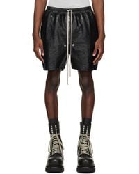 Rick Owens - Temple Bela Boxers Leather Shorts - Lyst