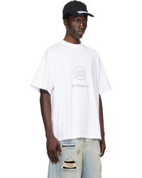 【VETEMENTS】ホワイト No Posts レギュラー Tシャツ VETEMENTS White 'No Posts' Regular T-shirt Vetements