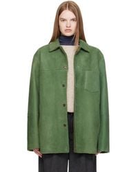 AURALEE - Merino Mouton Shearling Shirt Jacket - Lyst