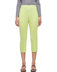 Pleats Please Issey Miyake - Green Monthly Colors April Trousers - Lyst
