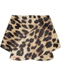 Givenchy - Leather Leopard Print Scarf - Lyst