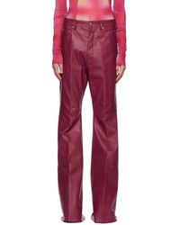 Rick Owens - Pink Bolan Leather Pants - Lyst