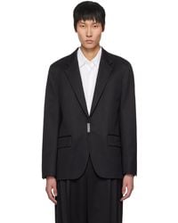 HUGO - Slim-Fit Metallic Logo Closure Blazer - Lyst