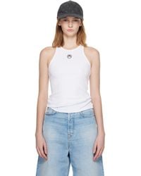 Marine Serre - Moon Logo Ribbed Jersey Tank Top - Lyst