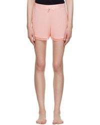 Moschino - Pink Lace Trim Pyjama Shorts - Lyst