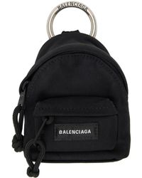 Balenciaga Micro Backpack Keyring - Black