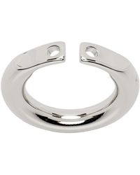 MM6 by Maison Martin Margiela - Silver Bar & Chain Ring - Lyst