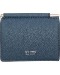 Tom Ford - Soft Grain Leather Bifold Money Clip Card Holder - Lyst