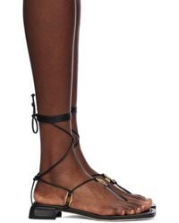 Jimmy Choo - ブラック Onyxia フラットサンダル - Lyst