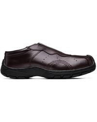 Dr. Martens - Burgundy Aurix Satin Finish Leather Mule Loafers - Lyst