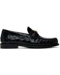 Versace - ブラック Medusa '95 クロコエンボス ローファー - Lyst