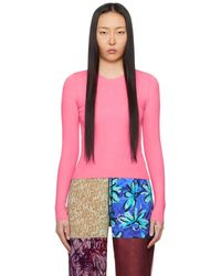 Marine Serre - Pull rose à logo - Lyst