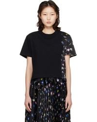 Sacai - Floral Print T-Shirt - Lyst