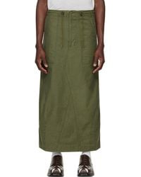 Needles - Khaki Back Sateen String Fatigue Skirt - Lyst