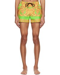 Versace - Green New Heritage Swim Shorts - Lyst