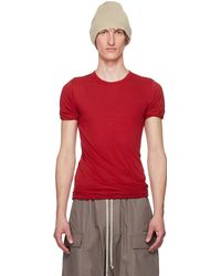 Rick Owens - T-shirt rouge en jersey double face - Lyst
