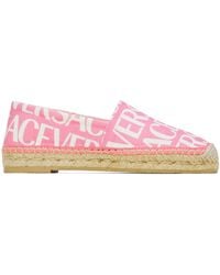 Versace - Pink Logo Espadrilles - Lyst