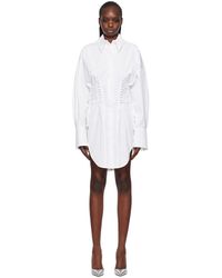 Mugler - White Laced-up Minidress - Lyst