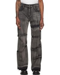 we11done - Multi-Tuck Denim Jeans - Lyst