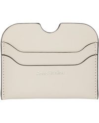 Acne Studios - Off-white Leather Card Holder - Lyst