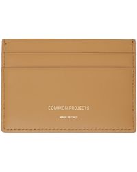 Common Projects - Porte-cartes brun clair à estampe du logo - Lyst