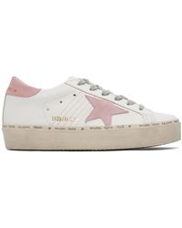 Golden Goose - White & Pink Hi Star Sneakers - Lyst