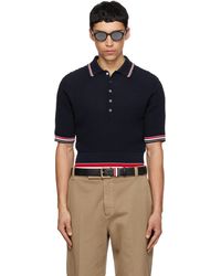 Thom Browne - Float Ripple Stitch Rwb Stripe Polo - Lyst