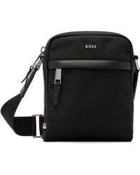 BOSS - Leather-Trimmed Reporter Bag - Lyst