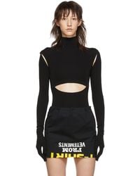 Vetements Black Cut-up Bodysuit
