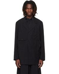 Y-3 - Crinkled Viscose Chore Blazer - Lyst